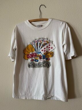 Vintage Atlantic City Casino Graphic Tee Large
